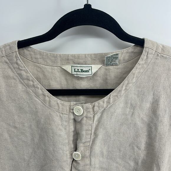 Vintage L. L. Bean 100% linen button up long sleeves unlined light weight jacket - Picture 2 of 8